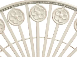 Tavolino Bistrot COGGIA 80 cm 37 cm Metallo Beige chiaro