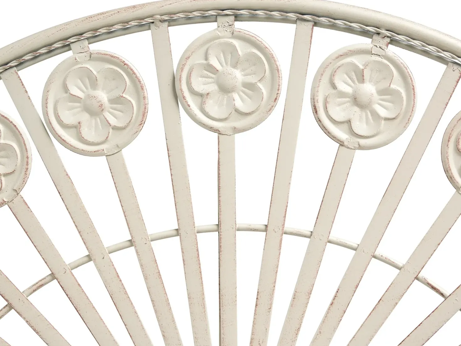 Tavolino Bistrot COGGIA 80 cm 37 cm Metallo Beige chiaro