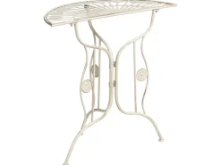 Tavolino Bistrot COGGIA 80 cm 37 cm Metallo Beige chiaro