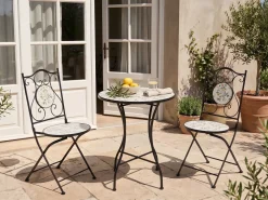 Tavolino Bistrot COLLIO 60 cm 60 cm Metallo Nero