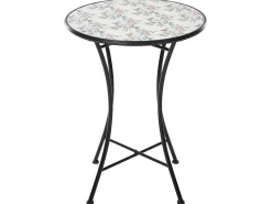Tavolino Bistrot COLLIO 60 cm 60 cm Metallo Nero