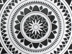 Tavolino Bistrot COMISO 60 cm 60 cm Metallo Nero/Bianco