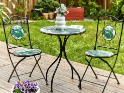Tavolino Bistrot COZZANA 60 cm 60 cm Metallo Nero