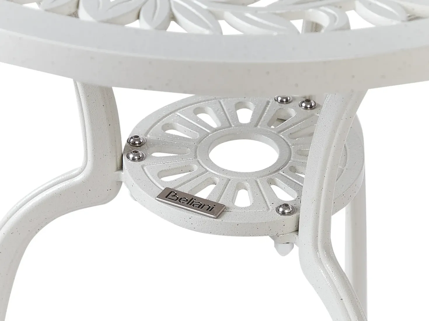 Tavolino Bistrot DASCIO 61 cm 61 cm Metallo Bianco sporco