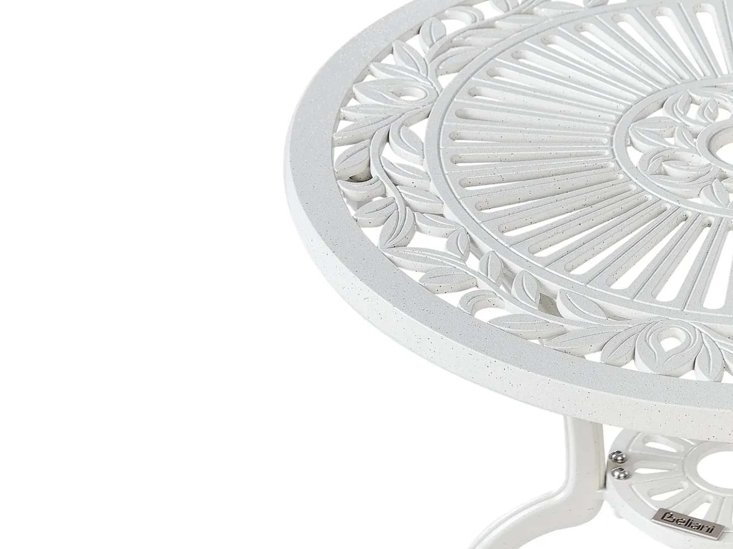 Tavolino Bistrot DASCIO 61 cm 61 cm Metallo Bianco sporco