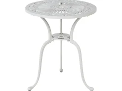 Tavolino Bistrot DASCIO 61 cm 61 cm Metallo Bianco sporco