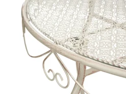 Tavolino Bistrot FOLELLI 80 cm 36 cm Metallo Beige chiaro