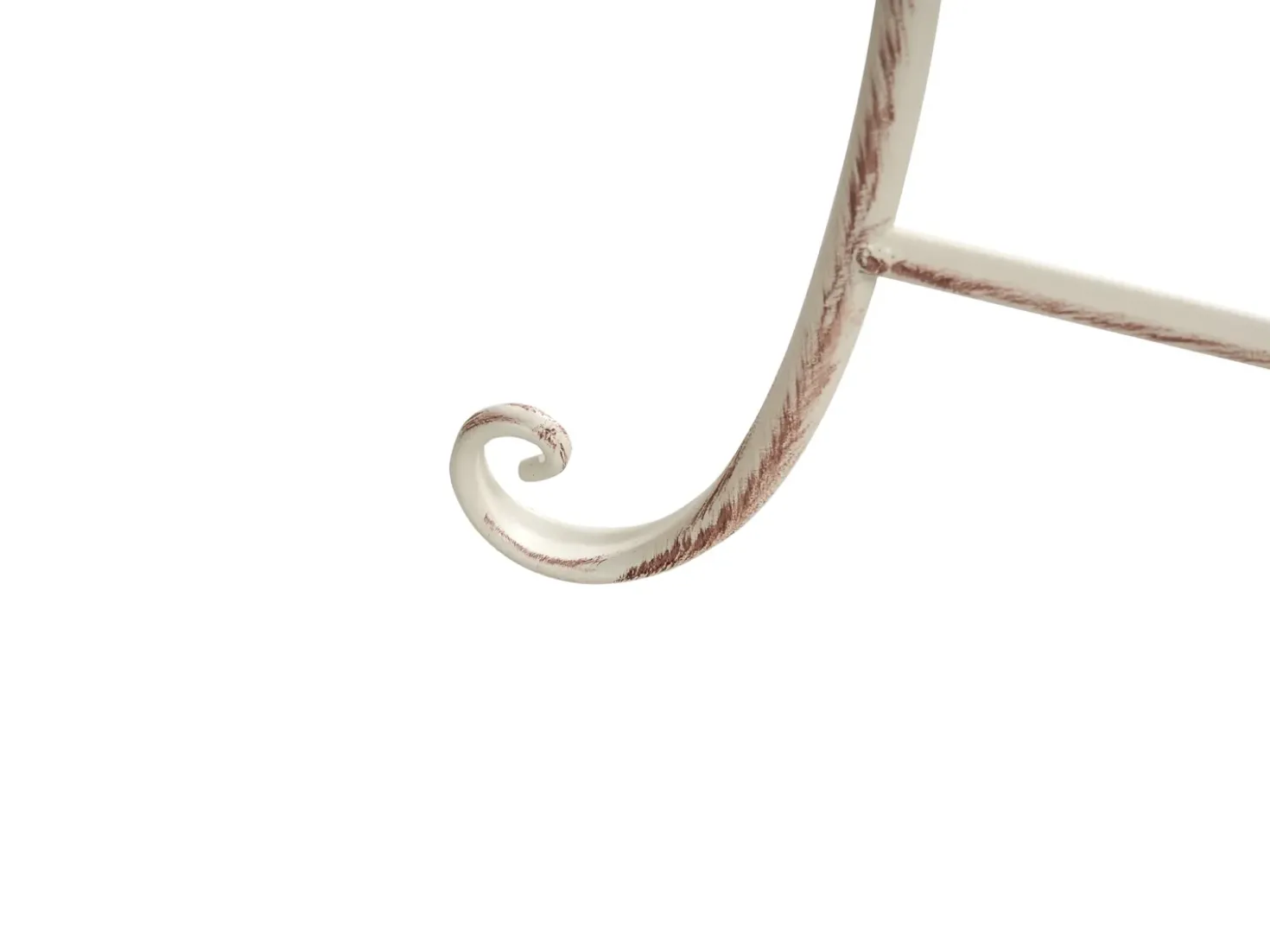 Tavolino Bistrot FOLELLI 80 cm 36 cm Metallo Beige chiaro