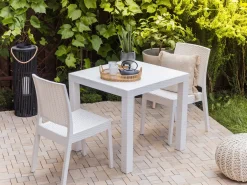 Tavolino Bistrot FOSSANO 80 cm 80 cm Bianco