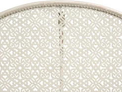 Tavolino Bistrot JUINA 80 cm 36 cm Metallo Beige chiaro