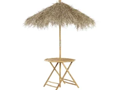 Tavolino Bistrot MOLISE 85 cm 85 cm Bambù Marrone chiaro