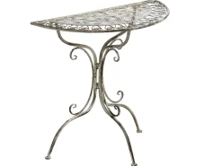 Tavolino Bistrot NURRA 80 cm 36 cm Metallo Grigio