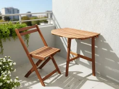 Tavolino Bistrot OSIGO 44 cm 70 cm Legno d'acacia Marrone