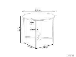 Tavolino Bistrot OVARO 50 cm 50 cm Metallo Beige