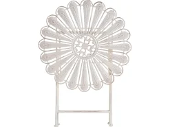 Tavolino Bistrot PAVIA 71 cm 71 cm Metallo Bianco sporco