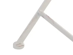 Tavolino Bistrot PAVIA 71 cm 71 cm Metallo Bianco sporco