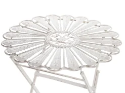 Tavolino Bistrot PAVIA 71 cm 71 cm Metallo Bianco sporco