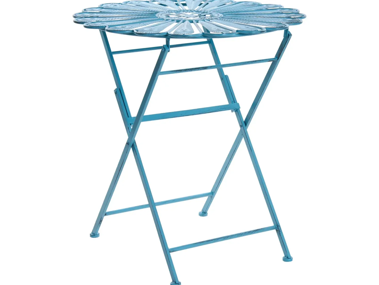 Tavolino Bistrot PAVIA 71 cm 71 cm Metallo Blu