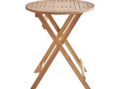Tavolino Bistrot PROSSEDI 60 cm 60 cm Legno d'acacia Marrone
