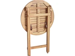 Tavolino Bistrot PROSSEDI 60 cm 60 cm Legno d'acacia Marrone