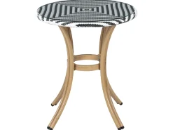 Tavolino Bistrot RIFREDDO 70 cm 70 cm Vetro temperato Nero