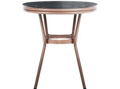 Tavolino Bistrot RIFREDDO 70 cm 70 cm Vetro temperato Grigio