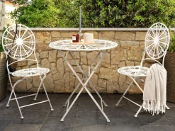 Tavolino Bistrot SCAFA 70 cm 70 cm Metallo Bianco