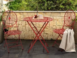 Tavolino Bistrot SCARIO 70 cm 70 cm Metallo Rosso