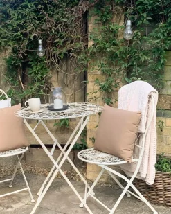Tavolino Bistrot STIFFE 70 cm 70 cm Metallo Bianco