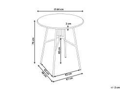 Tavolino Bistrot TALTAL 64 cm 64 cm Metallo Verde chiaro