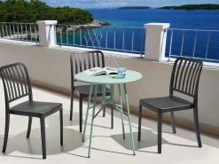 Tavolino Bistrot TALTAL 64 cm 64 cm Metallo Verde chiaro