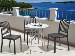 Tavolino Bistrot TALTAL 64 cm 64 cm Metallo Grigio