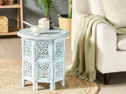 Tavolino BORAI Legno di mango Azzurro