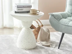 Tavolino CAFFI 50 cm 50 cm Terrazzo Bianco