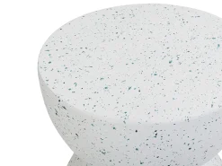 Tavolino CAORIA 40 cm 40 cm Effetto terrazzo Terrazzo Bianco