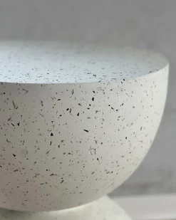 Tavolino CAORIA 40 cm 40 cm Effetto terrazzo Terrazzo Bianco