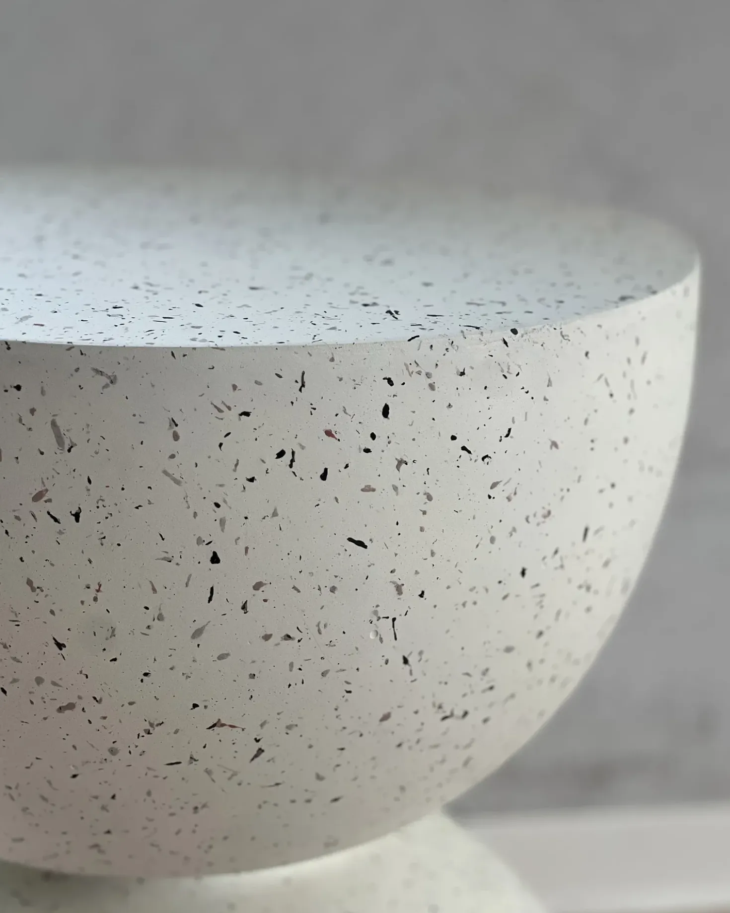 Tavolino CAORIA 40 cm 40 cm Effetto terrazzo Terrazzo Bianco