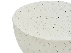 Tavolino CAORIA 40 cm 40 cm Effetto terrazzo Terrazzo Bianco