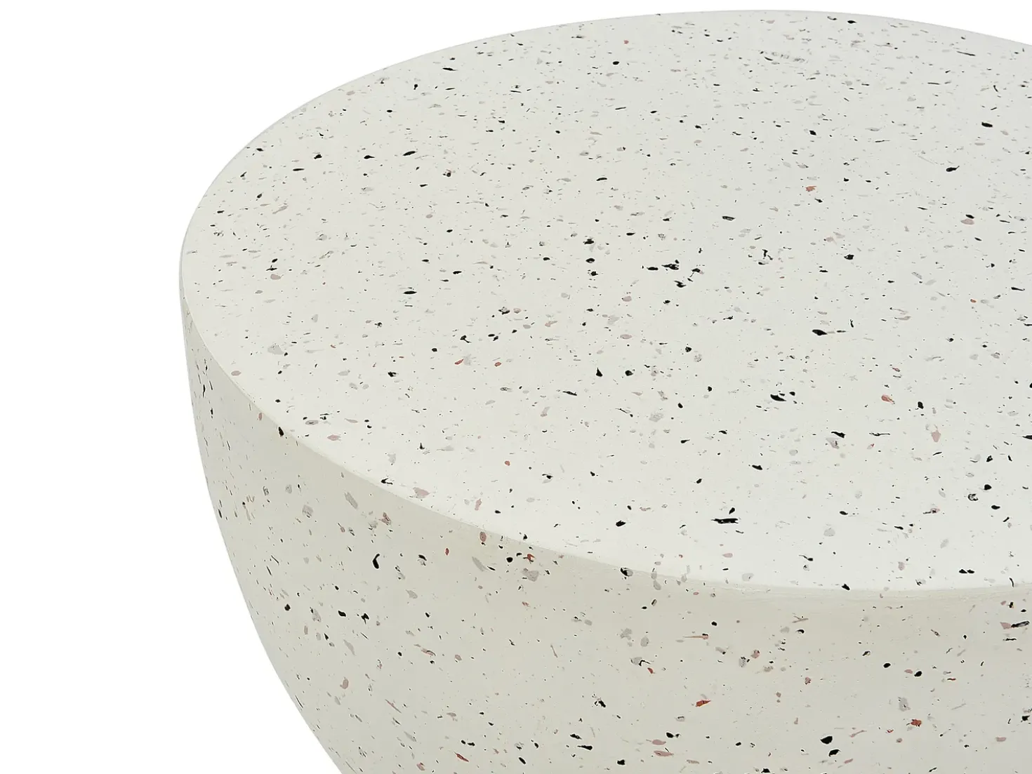 Tavolino CAORIA 40 cm 40 cm Effetto terrazzo Terrazzo Bianco