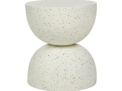Tavolino CAORIA 40 cm 40 cm Effetto terrazzo Terrazzo Bianco