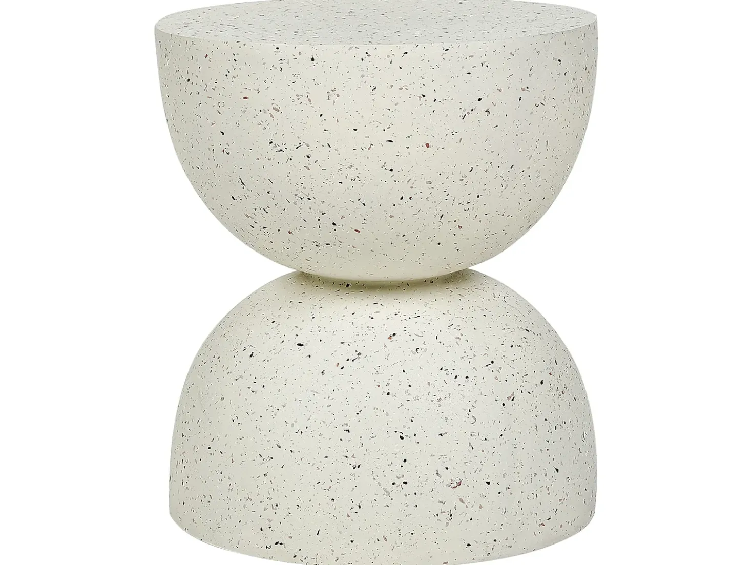 Tavolino CAORIA 40 cm 40 cm Effetto terrazzo Terrazzo Bianco