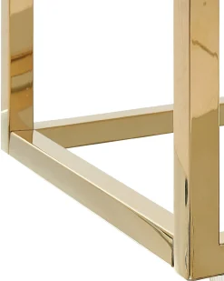 Tavolino consolle AZUSA Vetro temperato Marmo bianco