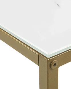 Tavolino consolle DELANO Vetro temperato Marmo/Oro