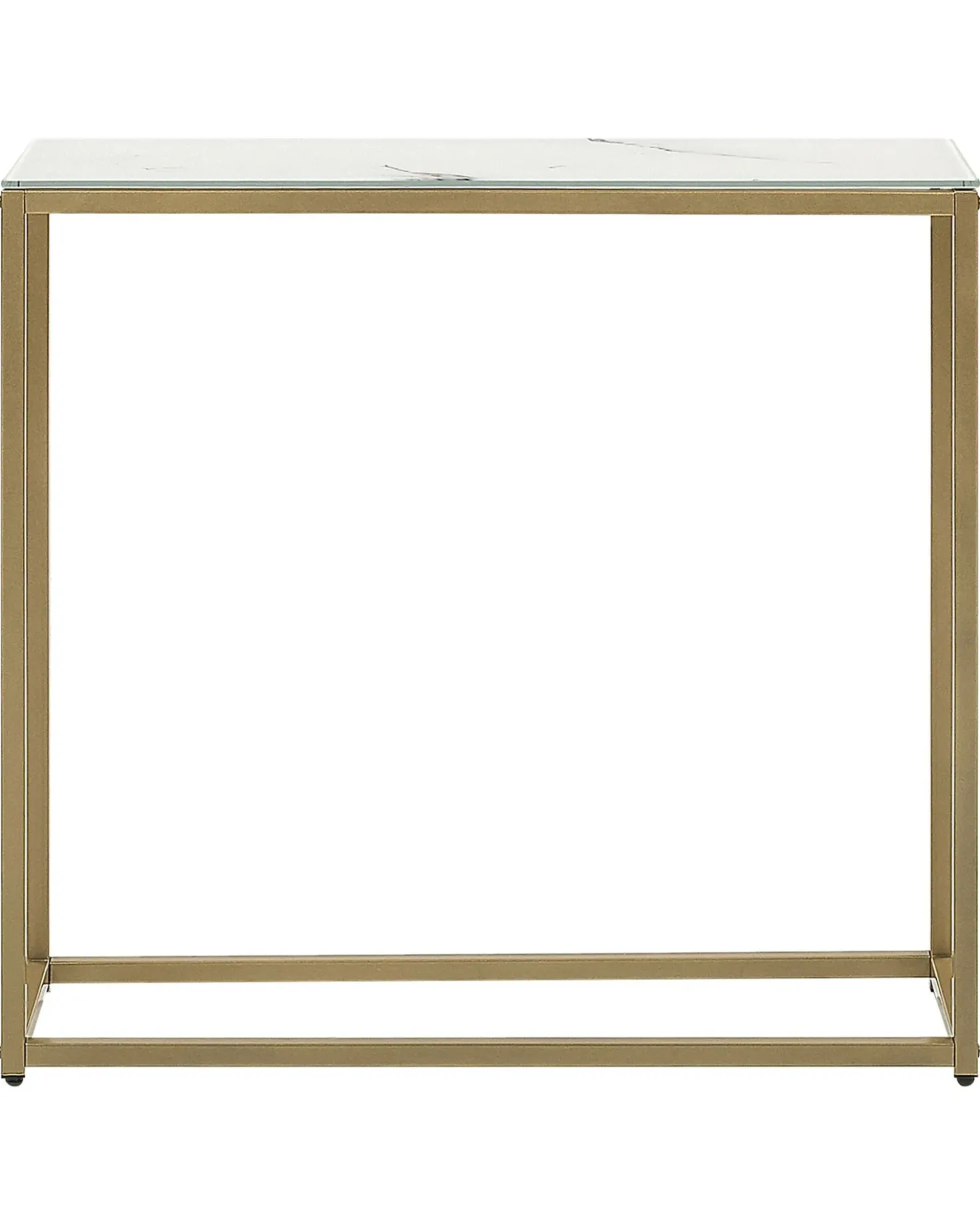 Tavolino consolle DELANO Vetro temperato Marmo/Oro