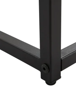 Tavolino consolle DELANO Vetro temperato Marmo/Nero