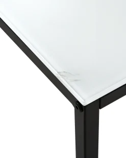 Tavolino consolle DELANO Vetro temperato Marmo/Nero