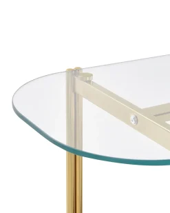 Tavolino consolle LOVELL Vetro temperato Oro