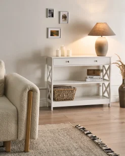 Tavolino consolle MONTGOMERY Bianco