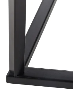 Tavolino consolle PERRIN Vetro temperato Marmo/Nero