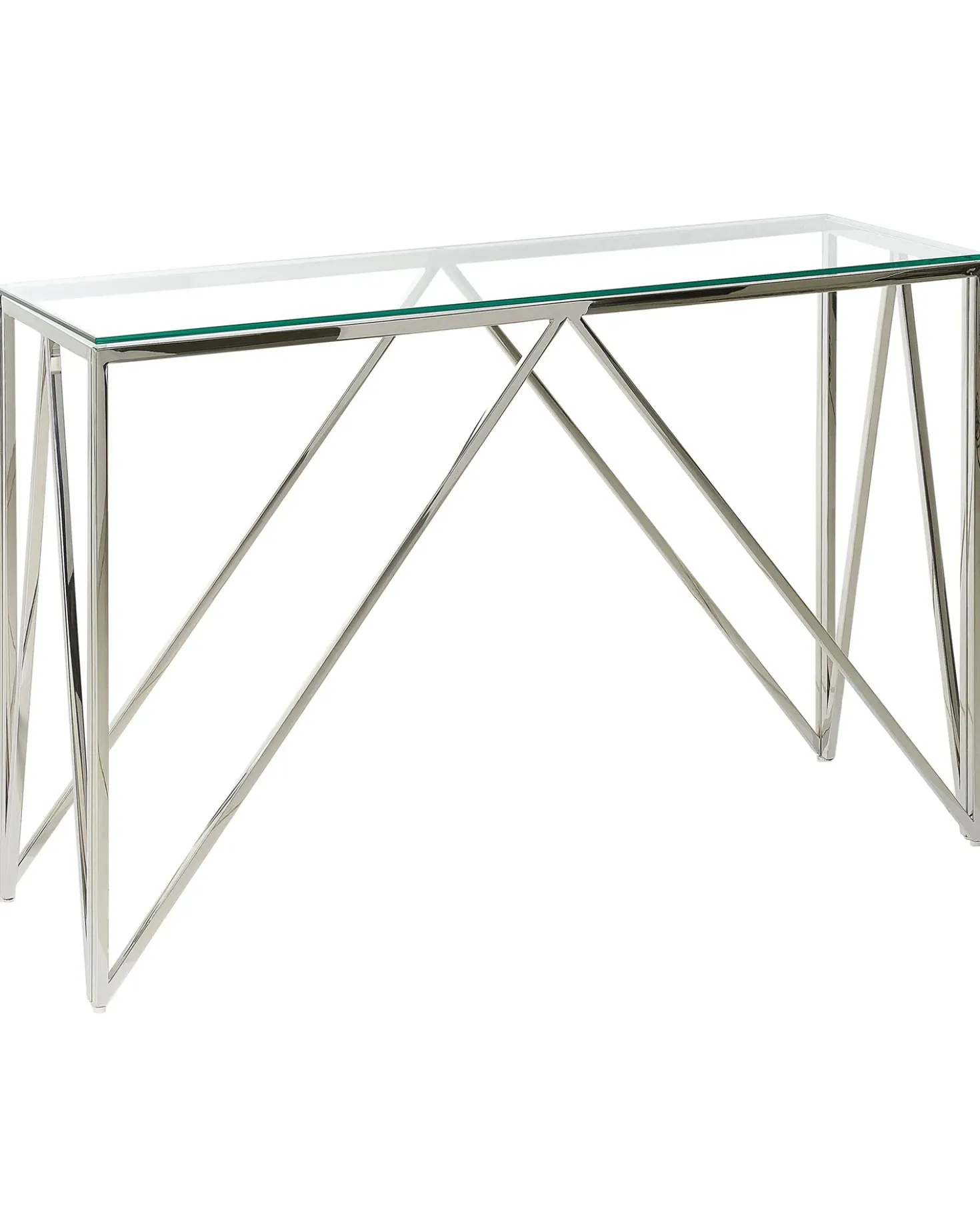 Tavolino consolle WESO Vetro temperato Argento